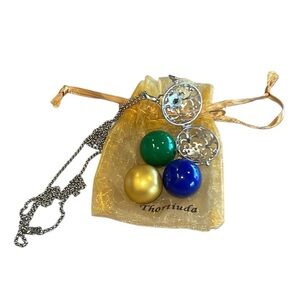 ✨ Angel Caller Harmony Ball Necklace Sterling Silver Cage Pendant Chime Balls ✨